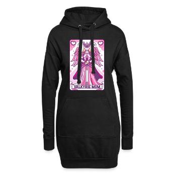 Walküre Mama Wikinger-Karte - Hoodie-Kleid - Schwarz - Vorne