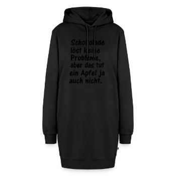 fun - Hoodie-Kleid - Schwarz - Vorne - AI Model Female 172 light (172cm)