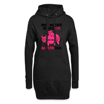 Und wieder wird's ein Bayern Fan! - Hoodie-Kleid - Schwarz - Vorne