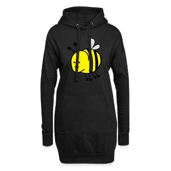 lustige_biene - Sweat-shirt à capuche long Femme - noir - Devant