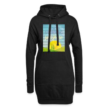 Good Morning, Sunshine - Sweat-shirt à capuche long Femme - noir - Devant