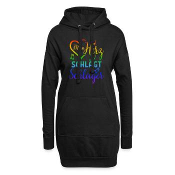 Schlager Geschenk Musik Party Raving Konzert - Hoodie-Kleid - Schwarz - Vorne