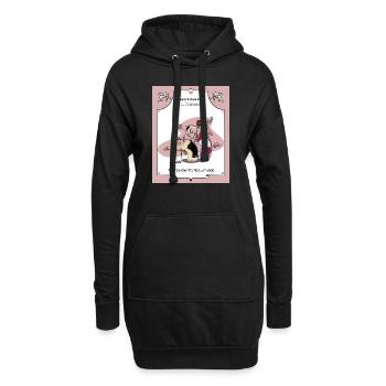 L’Amour pour les amateurs de vin - Sweat-shirt à capuche long Femme - noir - Devant