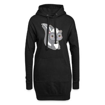 Skunk - Hoodie Dress - black - Front
