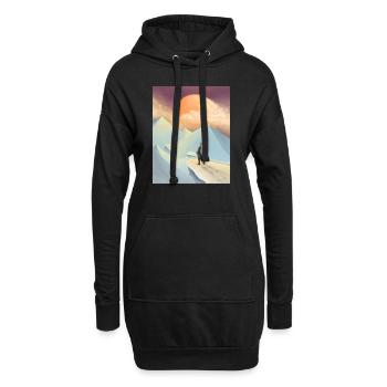 Thor se rend à Jotunheim - Sweat-shirt à capuche long Femme - noir - Devant