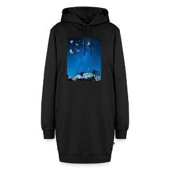 Illustration Self Love - Sweat-shirt à capuche long Femme - noir - Devant