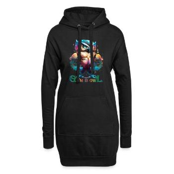 Gym B Owl - Gymbowl - Kraftsport Eule - No Pain... - Hoodie-Kleid - Schwarz - Vorne