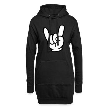 Rock Hand - Hoodie-Kleid - Schwarz - Vorne