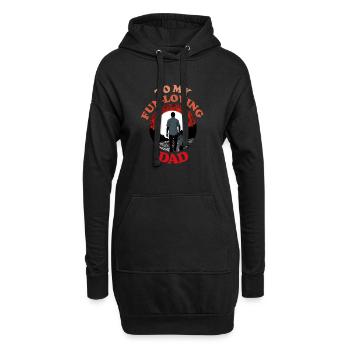 To My Fun-loving Dad , Happy Fathers Day - Hoodie-Kleid - Schwarz - Vorne