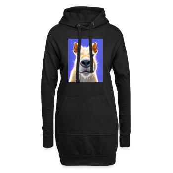 super süßes weißes Capybara Gemälde flauschiges Tier - Hoodie-Kleid - Schwarz - Vorne