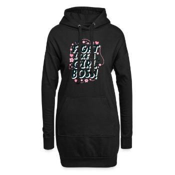 Kämpfe wie ein Girlboss! - Hoodie-Kleid - Schwarz - Vorne