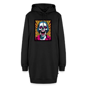 gedankenstürme three - Hoodie-Kleid - Schwarz - Vorne