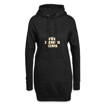 Valentinstag - Für immer eins - Hoodie-Kleid - Schwarz - Vorne
