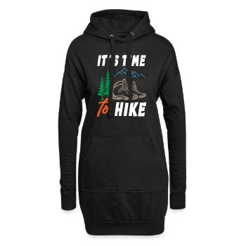 Its Time to Hike - Hoodie-Kleid - Schwarz - Vorne