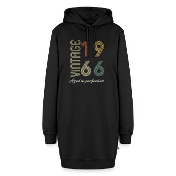 Cadeau d’anniversaire 58 ans - 1966 - Sweat-shirt à capuche long Femme - noir - Devant