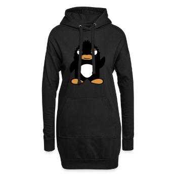 Evil Eye Pingouin Pôle Sud Zoo Animal Vilain Oiseau - Sweat-shirt à capuche long Femme - noir - Devant