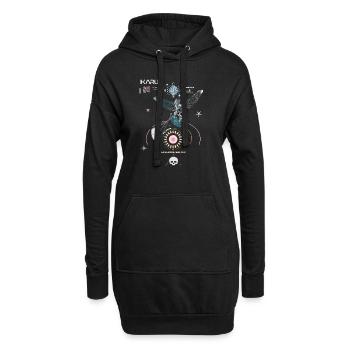 Kitesurfer Ikarus - Hoodie-Kleid - Schwarz - Vorne