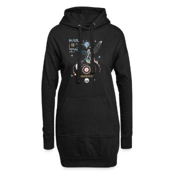 BigAir Ikarus Kitesurfer - Hoodie-Kleid - Schwarz - Vorne
