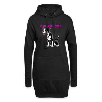 Punkrock Hund - Hoodie-Kleid - Schwarz - Vorne