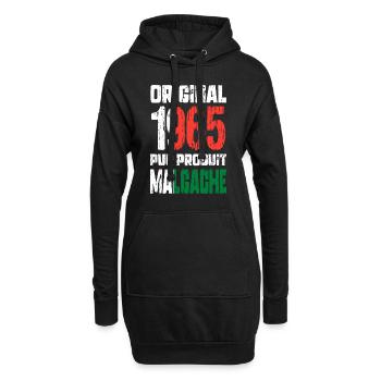 Anniversaire 60 ans - Original 1965 - Malgache - Sweat-shirt à capuche long Femme - noir - Devant