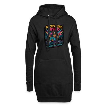 Teckel Disco – Party Dog Design - Sweat-shirt à capuche long Femme - noir - Devant