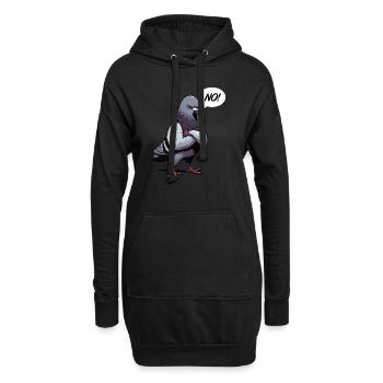 Pas de pigeons pigeons colombophiles colombophiles - Sweat-shirt à capuche long Femme - noir - Devant