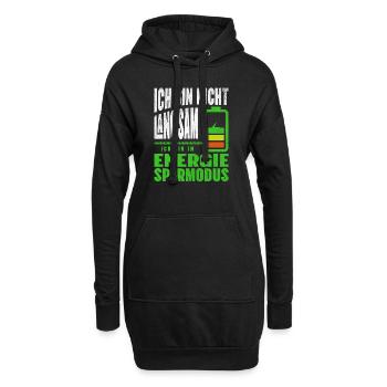 Je ne suis pas LENT, je suis en FAIBLE PUISSANCE - Sweat-shirt à capuche long Femme - noir - Devant