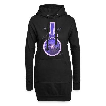 Joyeux Noël! - Sweat-shirt à capuche long Femme - noir - Devant