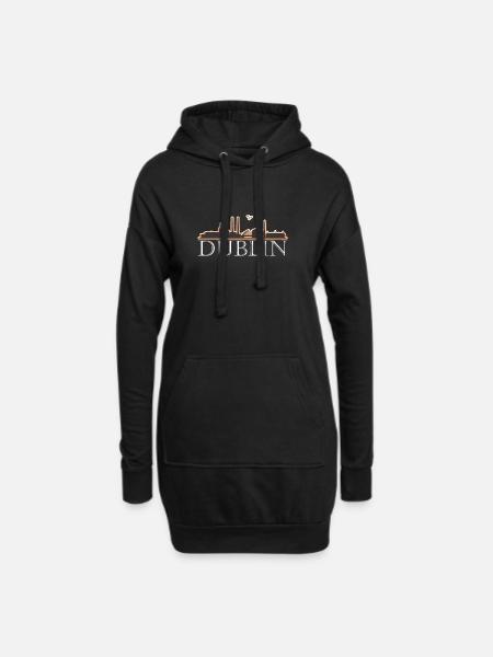 Dublin Ireland gift - Hoodie Dress - black