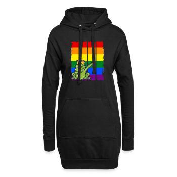 LGBT Frog Gay Pride Queer Gay Lesbian - Hoodie Dress - black - Front