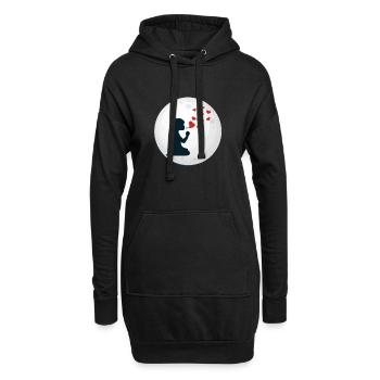 Girlinthemoon - Hoodie-Kleid - Schwarz - Vorne
