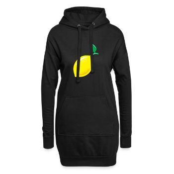 Cadeau citron citron vert aigre - Sweat-shirt à capuche long Femme - noir - Devant