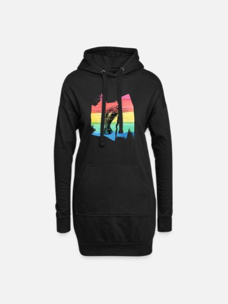 Morse Seal T-shirt Vache Morse - Sweat-shirt à capuche long Femme - noir