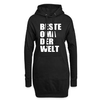 Beste oma der welt - Hoodie-Kleid - Schwarz - Vorne