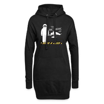 Tatort Forensics T-Shirt - Hoodie-Kleid - Schwarz - Vorne