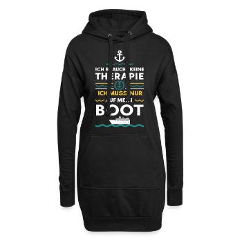 Ich Muss Nur Auf Mein Boot für einen - Hoodie-Kleid - Schwarz - Vorne