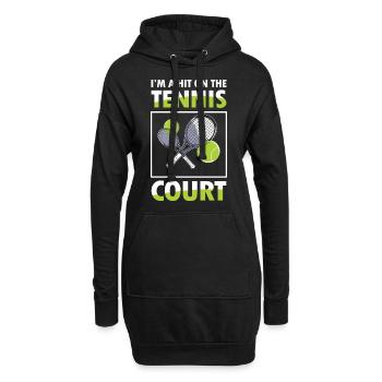 On The Tennis Court - Hoodie-Kleid - Schwarz - Vorne