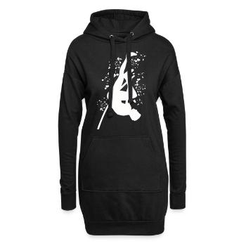 Stabhochspringer Kids Stabhochsprung - Hoodie-Kleid - Schwarz - Vorne