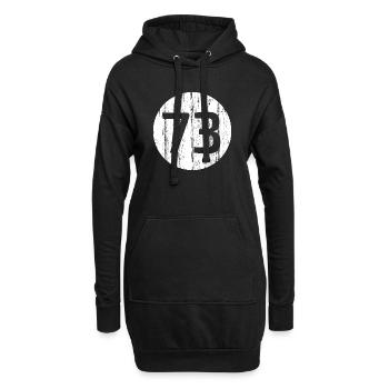 73 Die beste Zahl Nerd Spruch - Hoodie-Kleid - Schwarz - Vorne