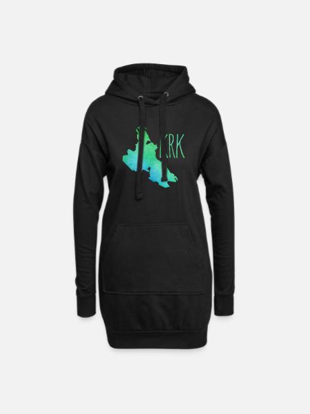 Krk - Hoodie-Kleid - Schwarz