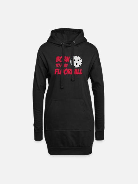 Born To Play Floorball - Hoodie-Kleid - Schwarz