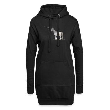 La Dernière Licorne - Sweat-shirt à capuche long Femme - noir - Devant