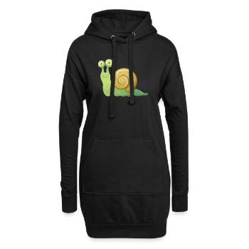 schnecke - Sweat-shirt à capuche long Femme - noir - Devant