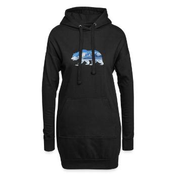 Eisbär - Hoodie-Kleid - Schwarz - Vorne