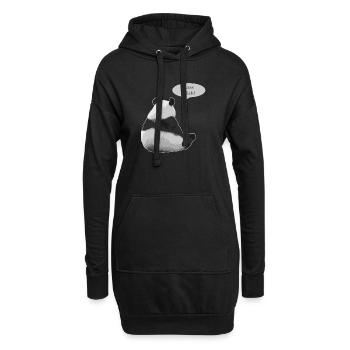Lass Mich Panda Süß Lustig Damen Shirt - Hoodie-Kleid - Schwarz - Vorne