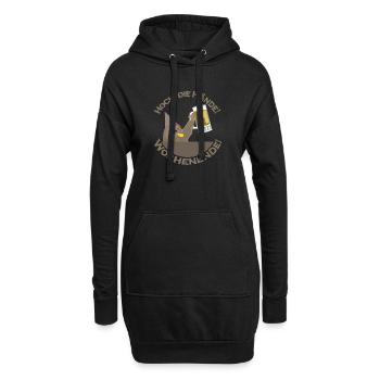Hoch Die Hand Sloth Wochenende - Hoodie-Kleid - Schwarz - Vorne