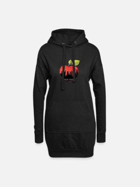 BIG APPLE - Hoodie Dress - black