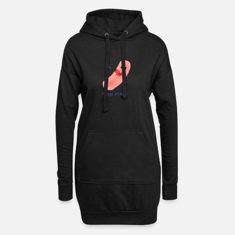 Phage Attack - Bacteria & Bacteriophage - Hoodie Dress - black