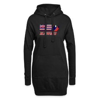 Hawaii Flagge Geschenk Honolulu - Hoodie-Kleid - Schwarz - Vorne