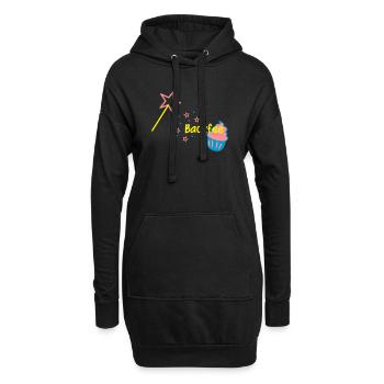 Backfee Schürze Cupcaki - Hoodie-Kleid - Schwarz - Vorne